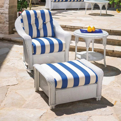 Reflections 3PC Lounge Set Rocker Chair Ottoman & Table-Outdoor Lounge Sets-Lloyd Flanders-LOOMLAN