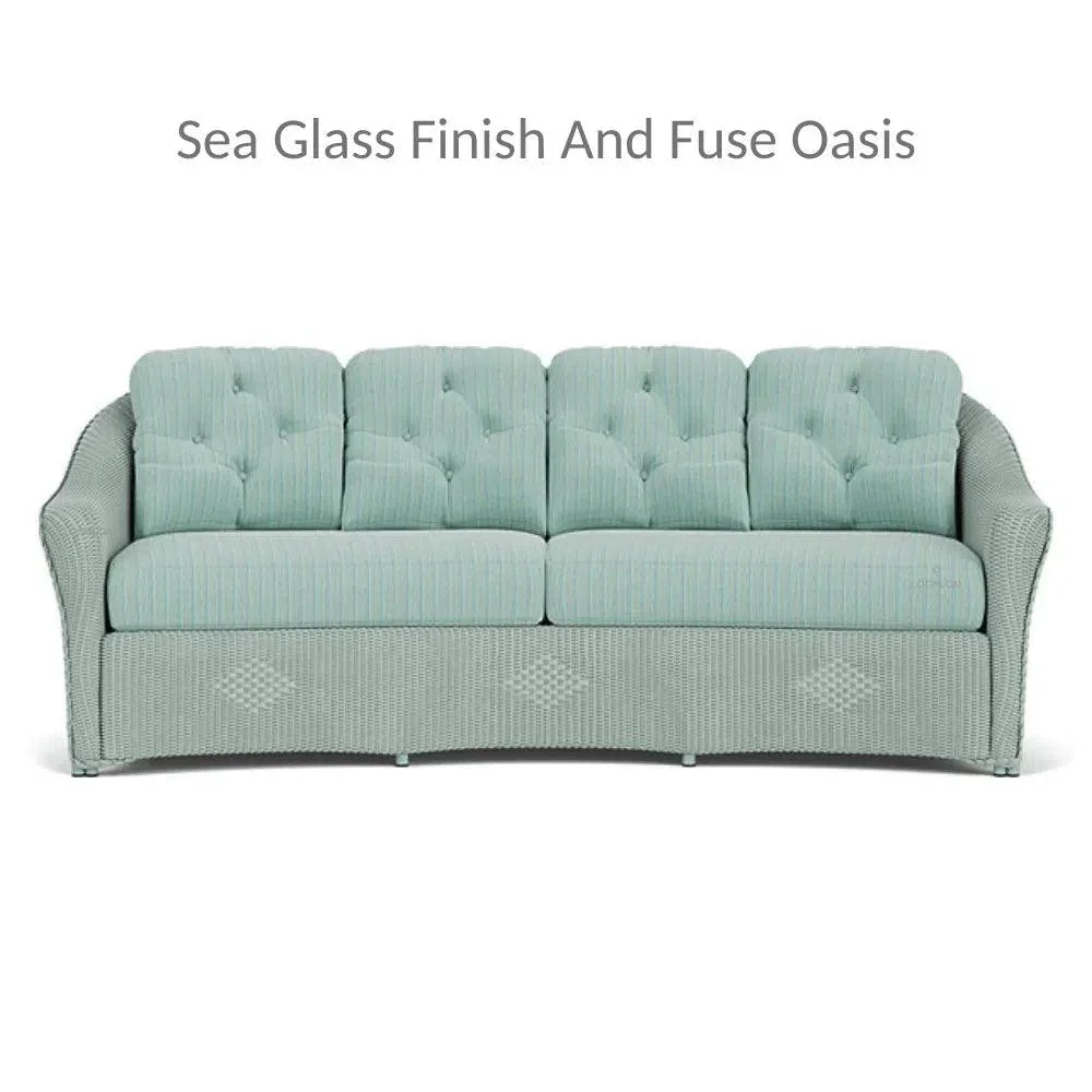 Reflections Crescent Sofa All Weather Wicker Sunbrella - LOOMLAN - Lloyd Flanders - Outdoor Sofas & Loveseats