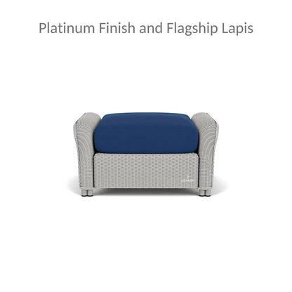 Reflections Wicker 30" Ottoman Sunbrella Cushion-Outdoor Ottomans-Lloyd Flanders-LOOMLAN