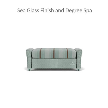 Reflections Wicker 42" Large Ottoman Sunbrella Cushion-Outdoor Ottomans-Lloyd Flanders-LOOMLAN