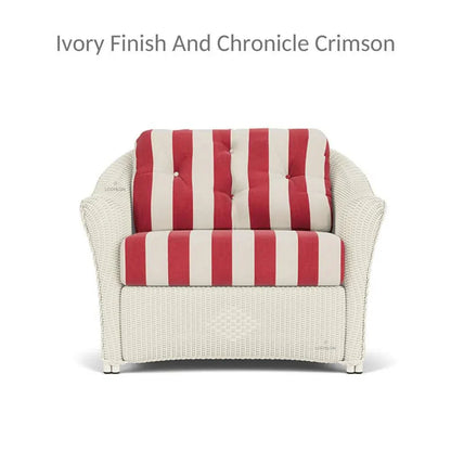 Reflections Wicker Chair & A Half Sunbrella Cushions-Outdoor Lounge Chairs-Lloyd Flanders-LOOMLAN