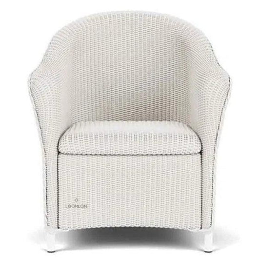 Reflections Wicker Dining Armchair Padded Seat-Outdoor Dining Chairs-Lloyd Flanders-LOOMLAN