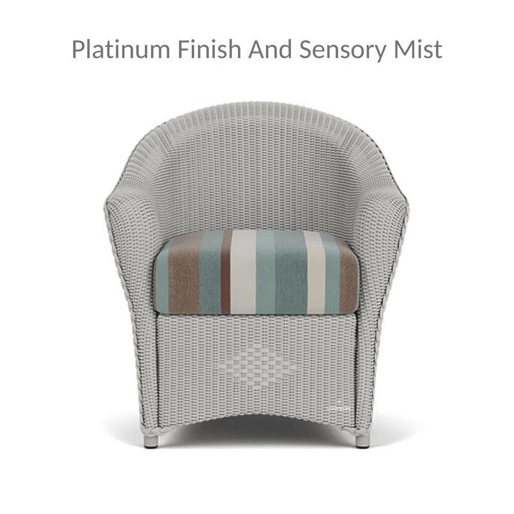 Reflections Wicker Dining Chair Sunbrella Cushion-Outdoor Dining Chairs-Lloyd Flanders-LOOMLAN