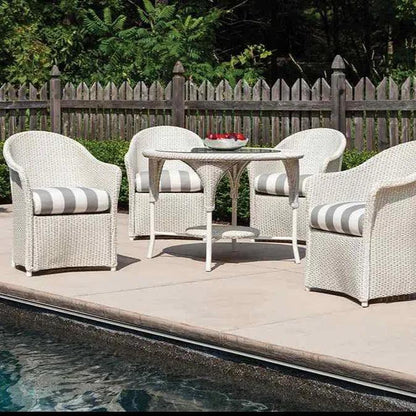 Reflections Wicker Dining Chair Sunbrella Cushion-Outdoor Dining Chairs-Lloyd Flanders-LOOMLAN
