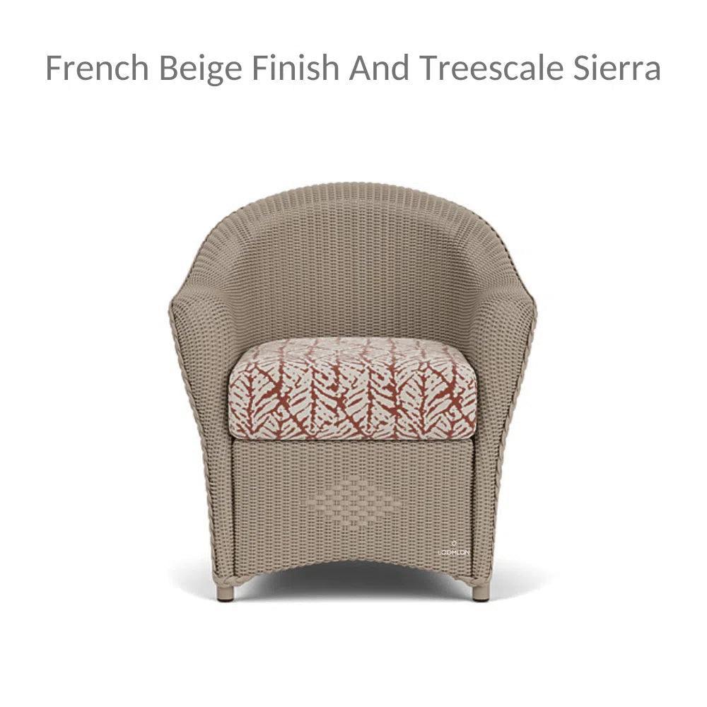 Reflections Wicker Dining Chair Sunbrella Cushion-Outdoor Dining Chairs-Lloyd Flanders-LOOMLAN