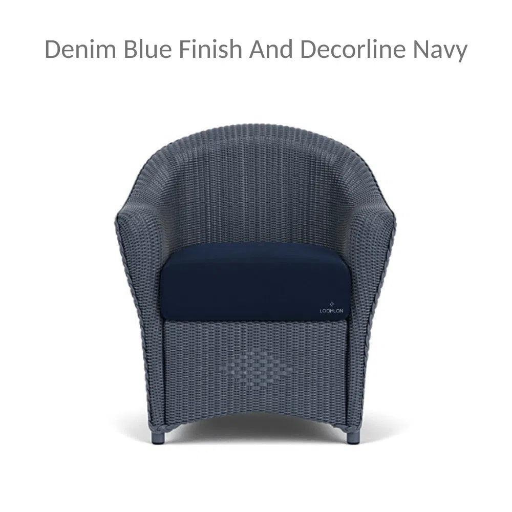 Reflections Wicker Dining Chair Sunbrella Cushion-Outdoor Dining Chairs-Lloyd Flanders-LOOMLAN