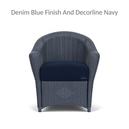 Reflections Wicker Dining Chair Sunbrella Cushion-Outdoor Dining Chairs-Lloyd Flanders-LOOMLAN