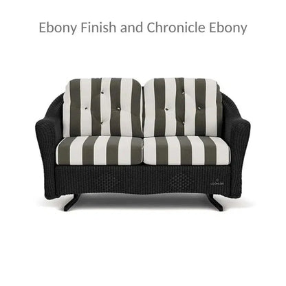 Reflections Wicker Glider Loveseat Sunbrella Cushions - LOOMLAN - Lloyd Flanders - Outdoor Sofas & Loveseats