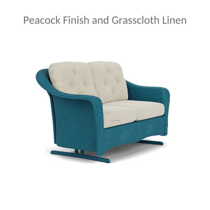 Reflections Wicker Glider Loveseat Sunbrella Cushions - LOOMLAN - Lloyd Flanders - Outdoor Sofas & Loveseats