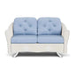 Reflections Wicker Glider Loveseat Sunbrella Cushions - LOOMLAN - Lloyd Flanders - Outdoor Sofas & Loveseats
