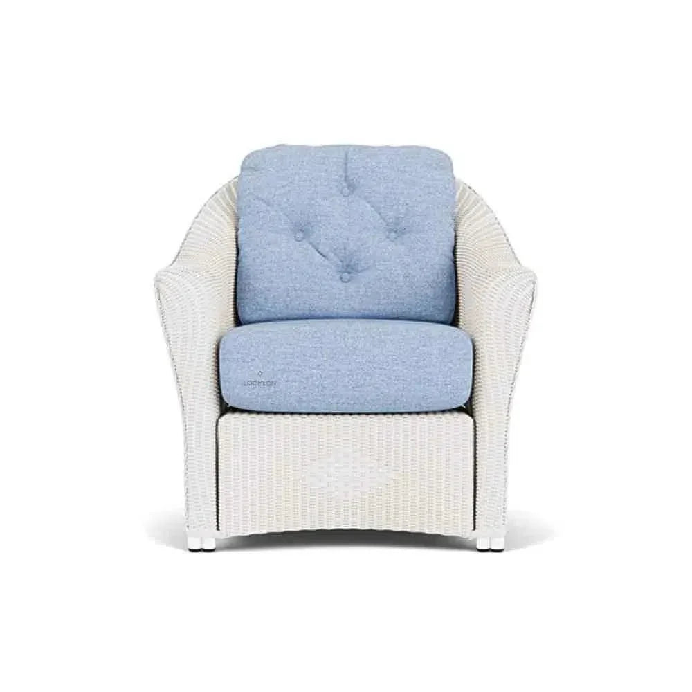 Reflections Wicker Lounge Chair Sunbrella Cushions-Outdoor Lounge Chairs-Lloyd Flanders-LOOMLAN