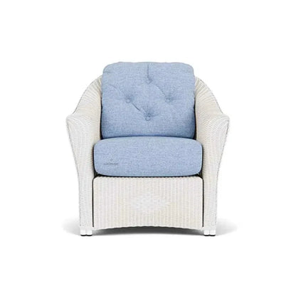 Reflections Wicker Lounge Chair Sunbrella Cushions-Outdoor Lounge Chairs-Lloyd Flanders-LOOMLAN
