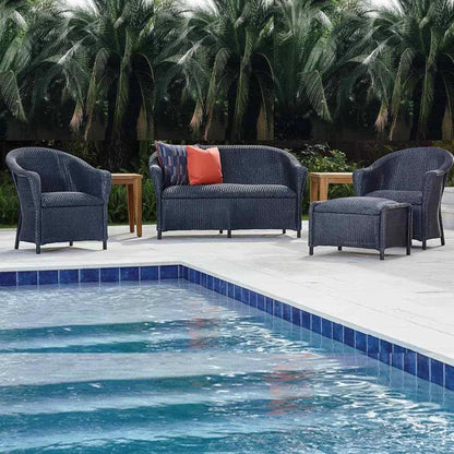 Reflections Wicker Loveseat Padded Seat Lloyd Flanders - LOOMLAN - Lloyd Flanders - Outdoor Sofas & Loveseats