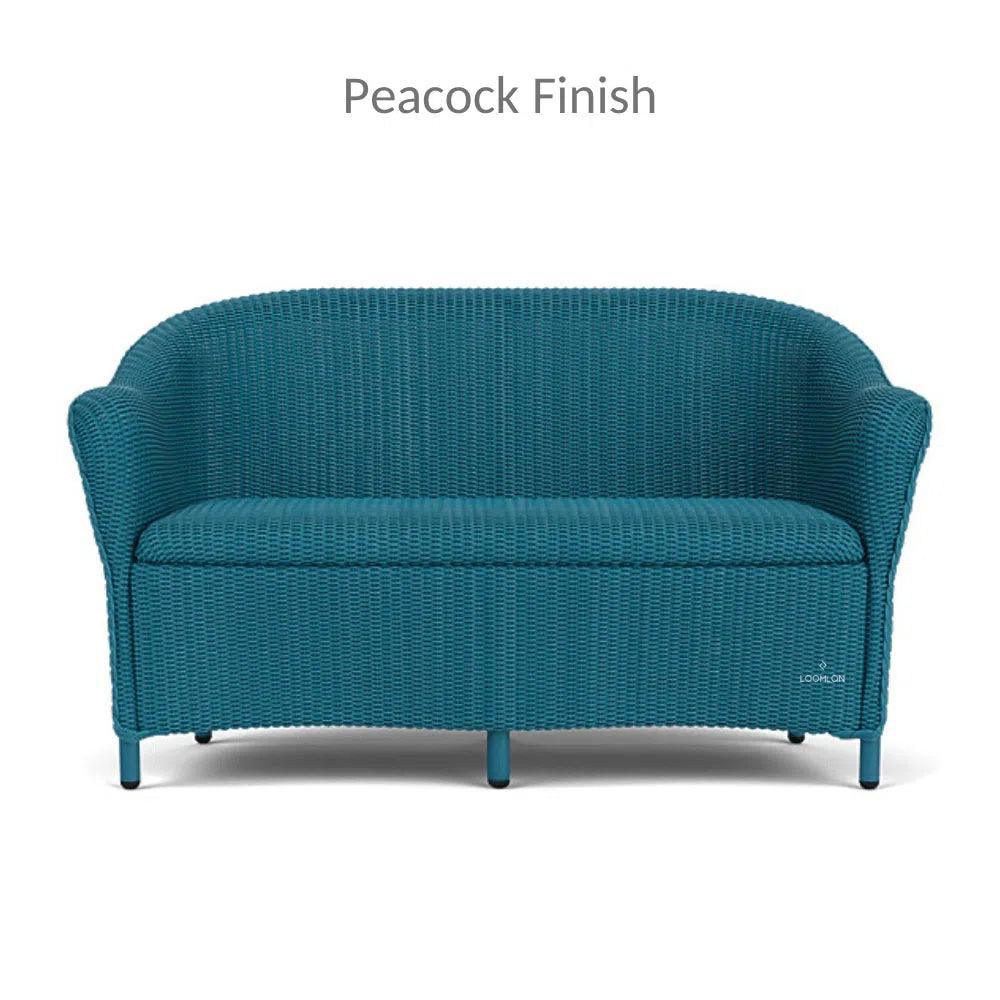 Reflections Wicker Loveseat Padded Seat Lloyd Flanders - LOOMLAN - Lloyd Flanders - Outdoor Sofas & Loveseats