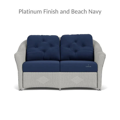 Reflections Wicker Loveseat Sunbrella Cushions - LOOMLAN - Lloyd Flanders - Outdoor Sofas & Loveseats