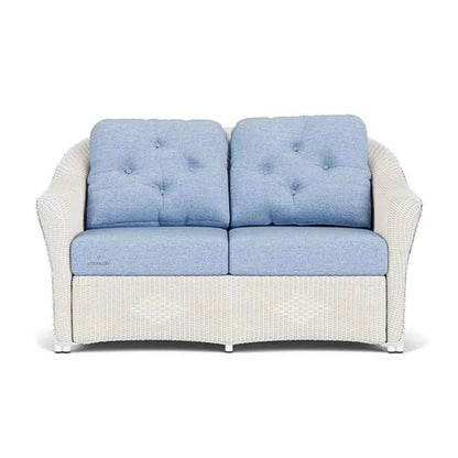 Reflections Wicker Loveseat Sunbrella Cushions - LOOMLAN - Lloyd Flanders - Outdoor Sofas & Loveseats