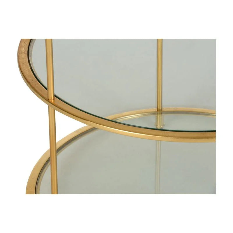 Regal Iron Framed Round Side Table - LOOMLAN - Chelsea House - Side Tables