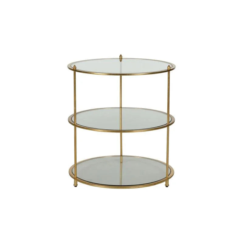 Regal Iron Framed Round Side Table - LOOMLAN - Chelsea House - Side Tables