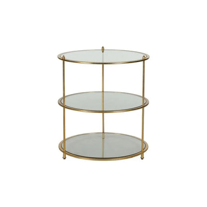 Regal Iron Framed Round Side Table - LOOMLAN - Chelsea House - Side Tables