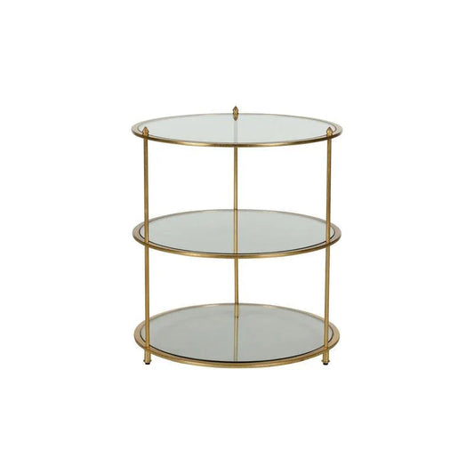 Regal Iron Framed Round Side Table - LOOMLAN - Chelsea House - Side Tables