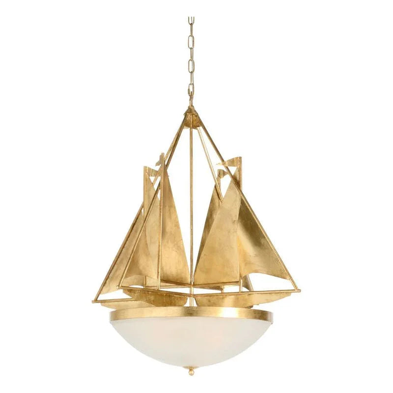 Regatta Gold Antique Finish Charm Chandelier - LOOMLAN - Wildwood - Chandeliers