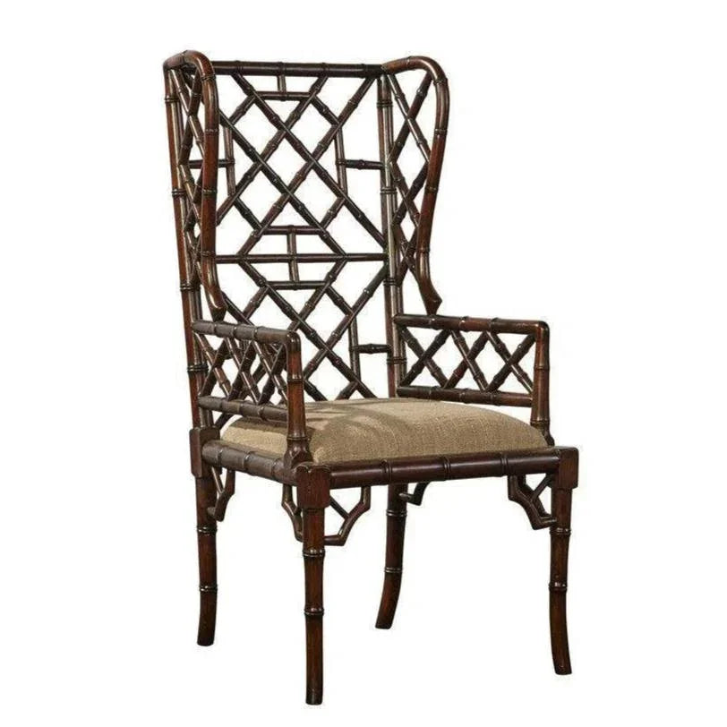 Regency Wingback Mahogany Armchair 2PC - LOOMLAN - Furniture Classics - Dining Chairs