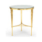 Regent Mirrored Glass Top Round Side Table - LOOMLAN - Chelsea House - Side Tables