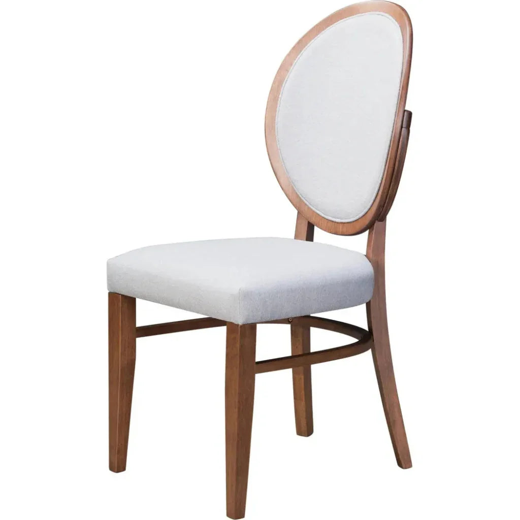 Regents Dining Chair 2PC Walnut & Gray - LOOMLAN - Zuo Modern - Dining Chairs