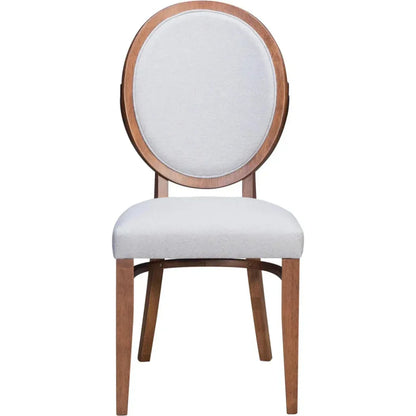 Regents Dining Chair 2PC Walnut & Gray - LOOMLAN - Zuo Modern - Dining Chairs