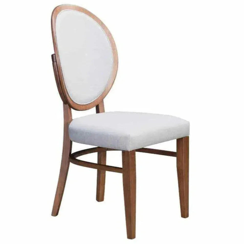 Regents Dining Chair 2PC Walnut & Gray - LOOMLAN - Zuo Modern - Dining Chairs