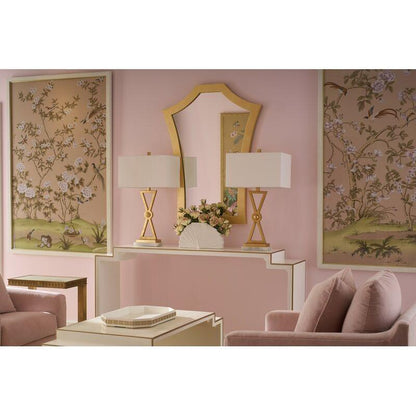 Regiment Natural White Alabaster Base Table Lamp - LOOMLAN - Chelsea House - Table Lamps