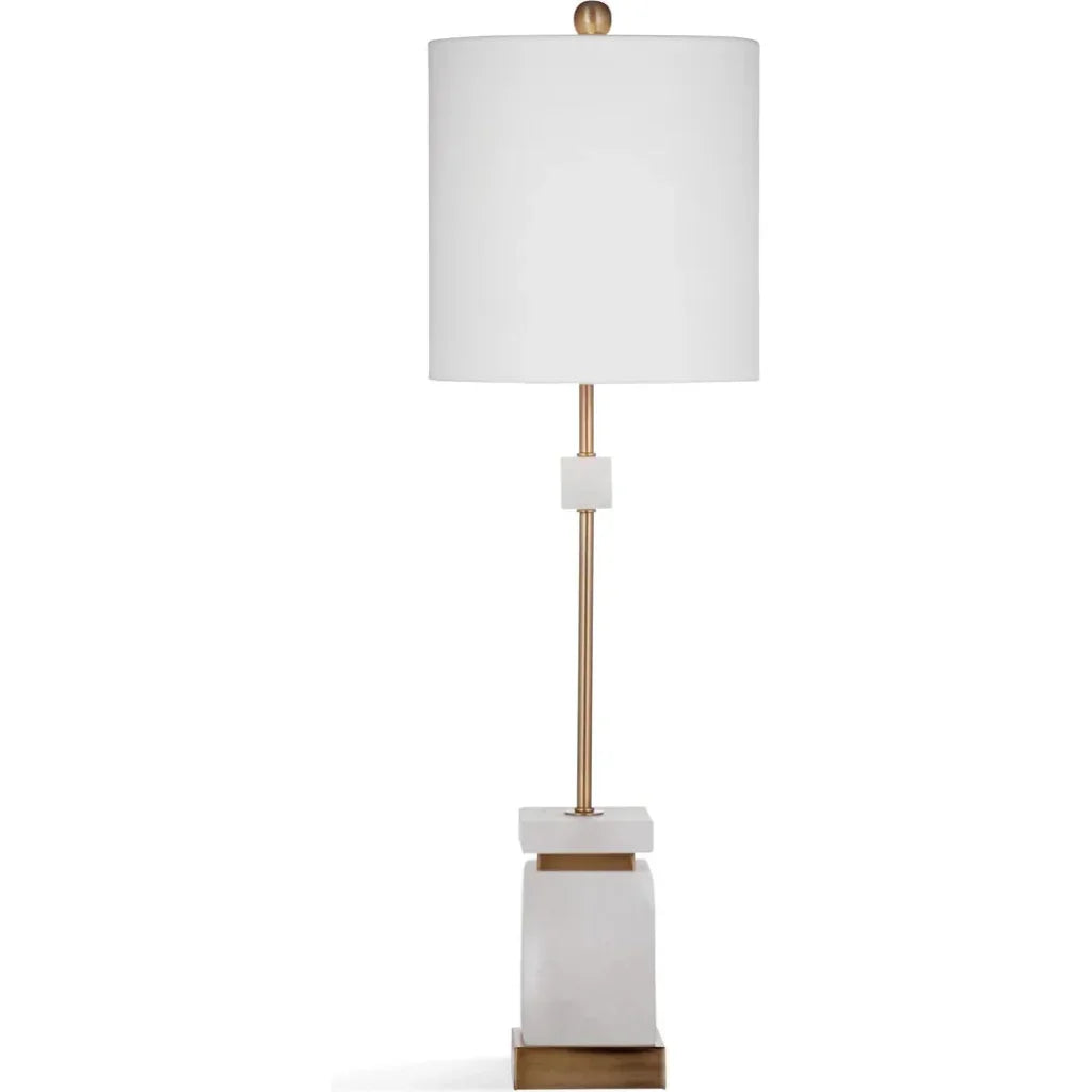 Regulus Metal and Marble White Table Lamp - LOOMLAN - Bassett Mirror - Table Lamps