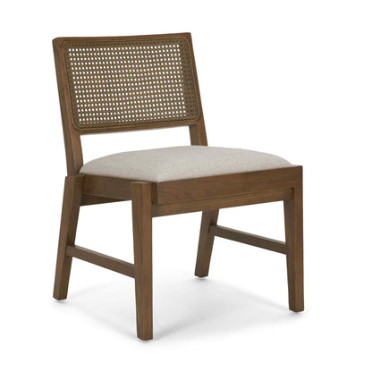 Reid Cream Fabric Armless Dining Chair 2PC