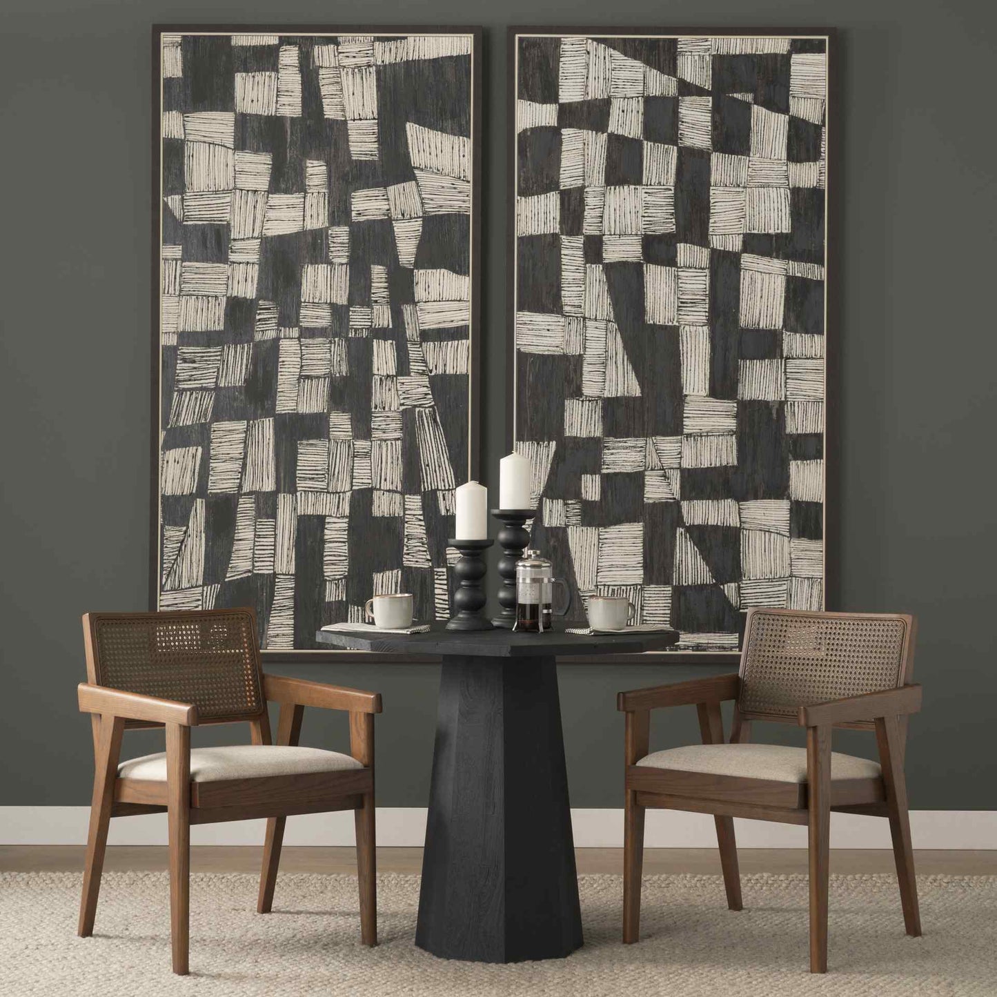 Reid Leather Dining Armchair 2PC