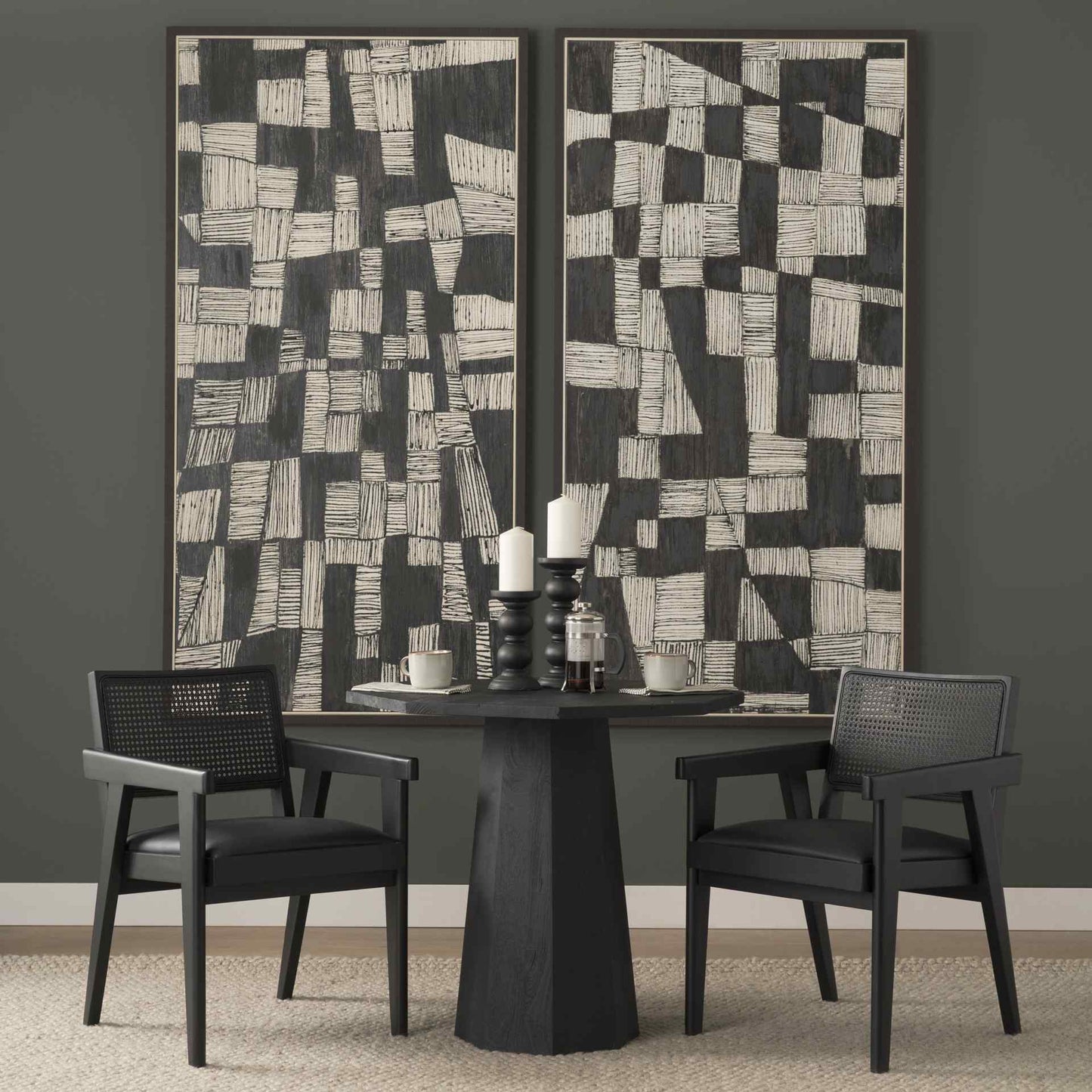 Reid Leather Dining Armchair 2PC