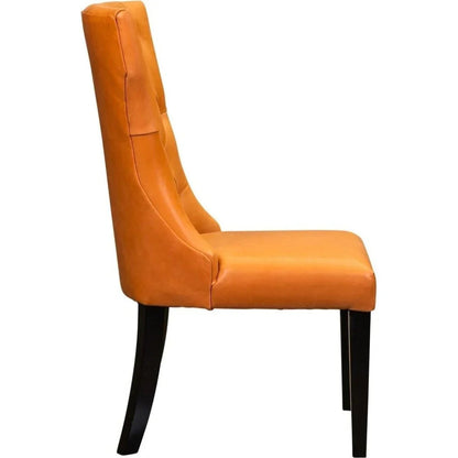 Reid Leather Luxury Style Dining Chair - LOOMLAN - Olivia + Quinn - Dining Chairs