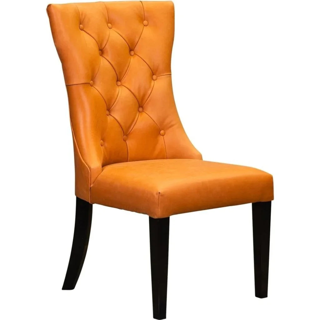 Reid Leather Luxury Style Dining Chair - LOOMLAN - Olivia + Quinn - Dining Chairs