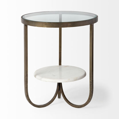 Reinhardt Glass Top Round Side Table