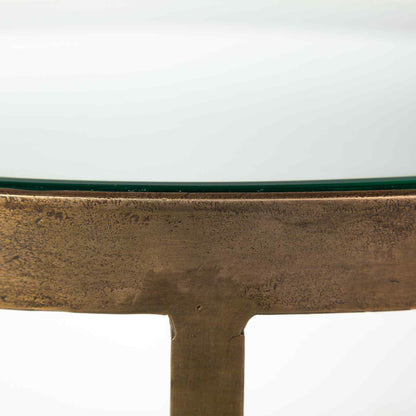 Reinhardt Glass Top Round Side Table