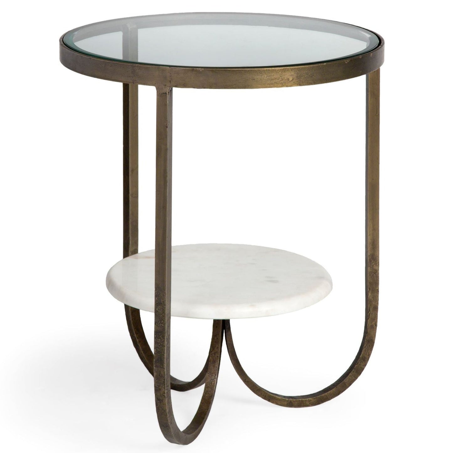 Reinhardt Glass Top Round Side Table