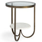 Reinhardt Glass Top Round Side Table
