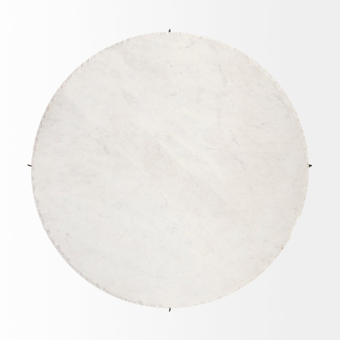 Reinhold White Marble Top Round Coffee Table