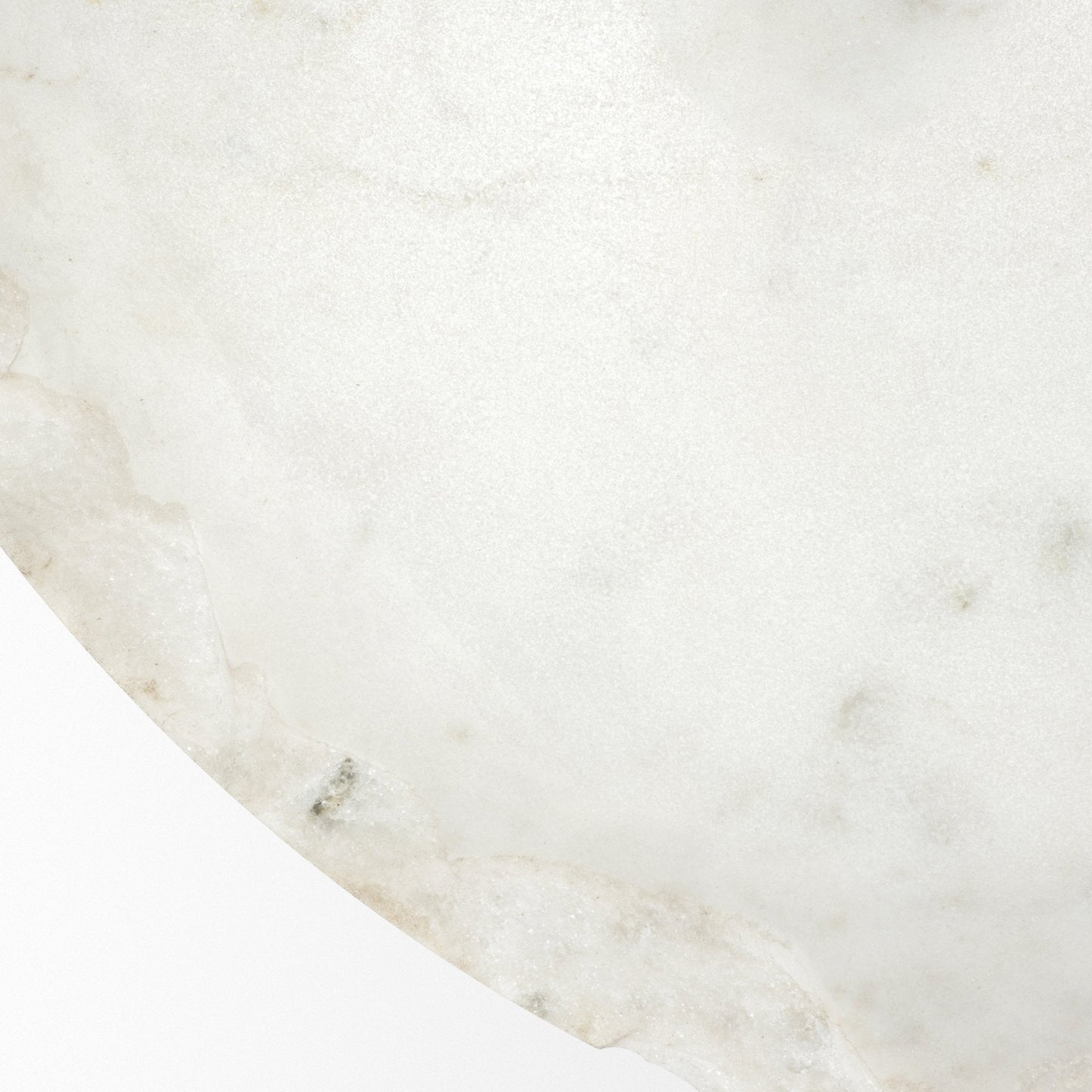 Reinhold White Marble Top Round Side Table