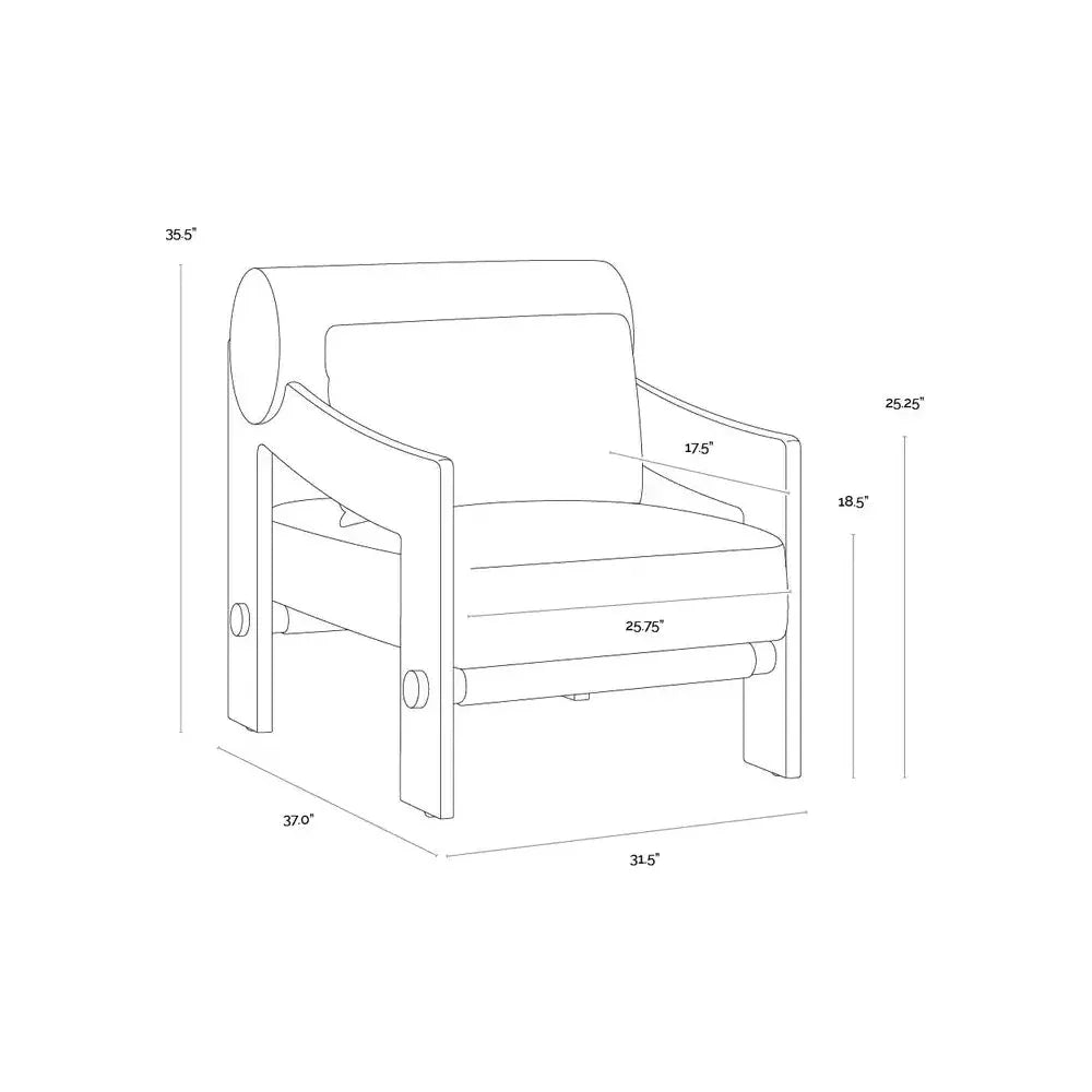 Reizo Performance Fabric Lounge Chair-Lounge Chairs-SUNPAN-LOOMLAN