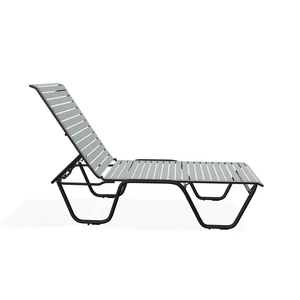 Reliance Contract Strap 16" Lay-Flat Stacking Chaise-Outdoor Chaises-Telescope-LOOMLAN