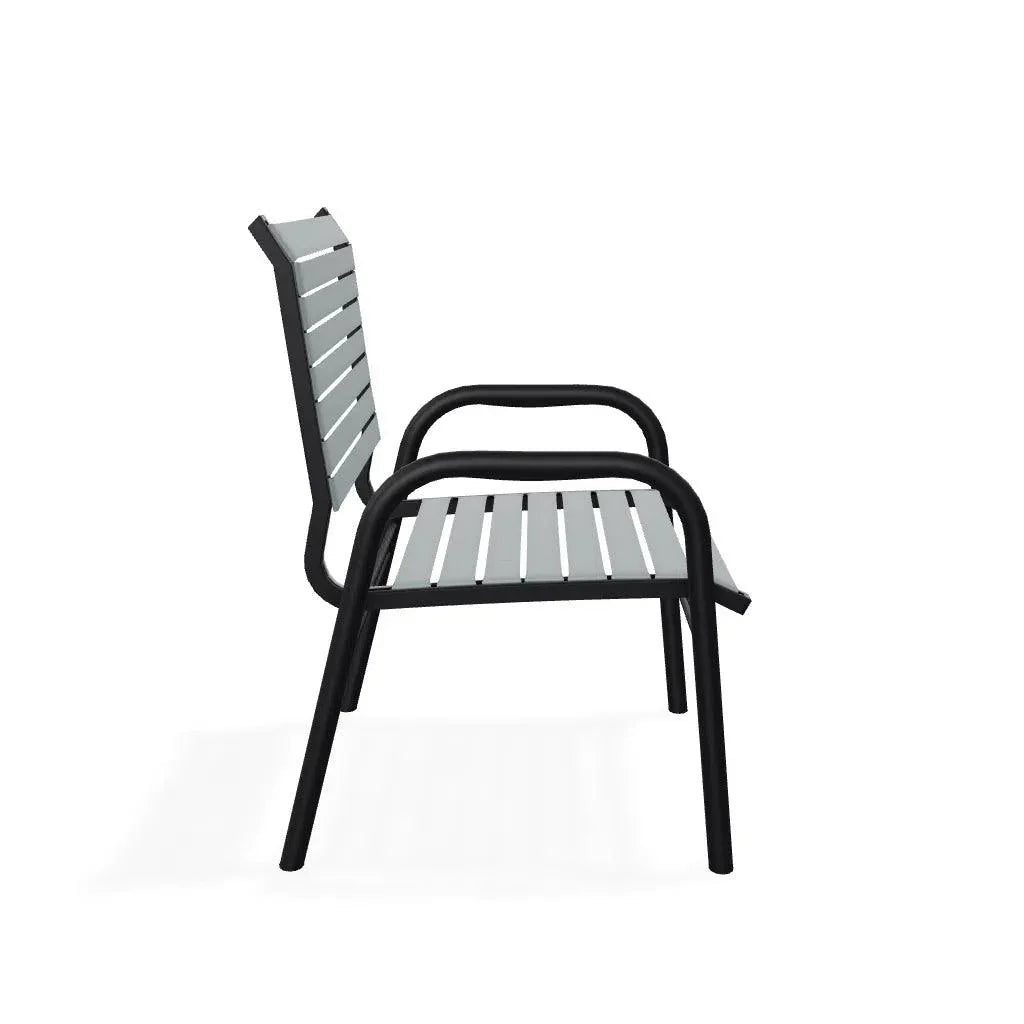 Reliance Contract Strap Stacking Bistro Chair-Outdoor Accent Chairs-Telescope-LOOMLAN