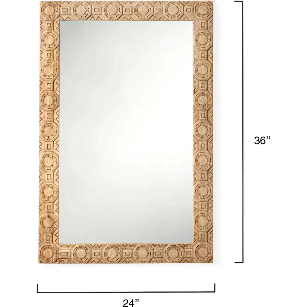Relief Carved Rectangle Mirror - LOOMLAN - Jamie Young - Wall Mirrors