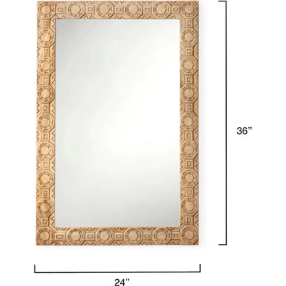 Relief Carved Rectangle Mirror - LOOMLAN - Jamie Young - Wall Mirrors