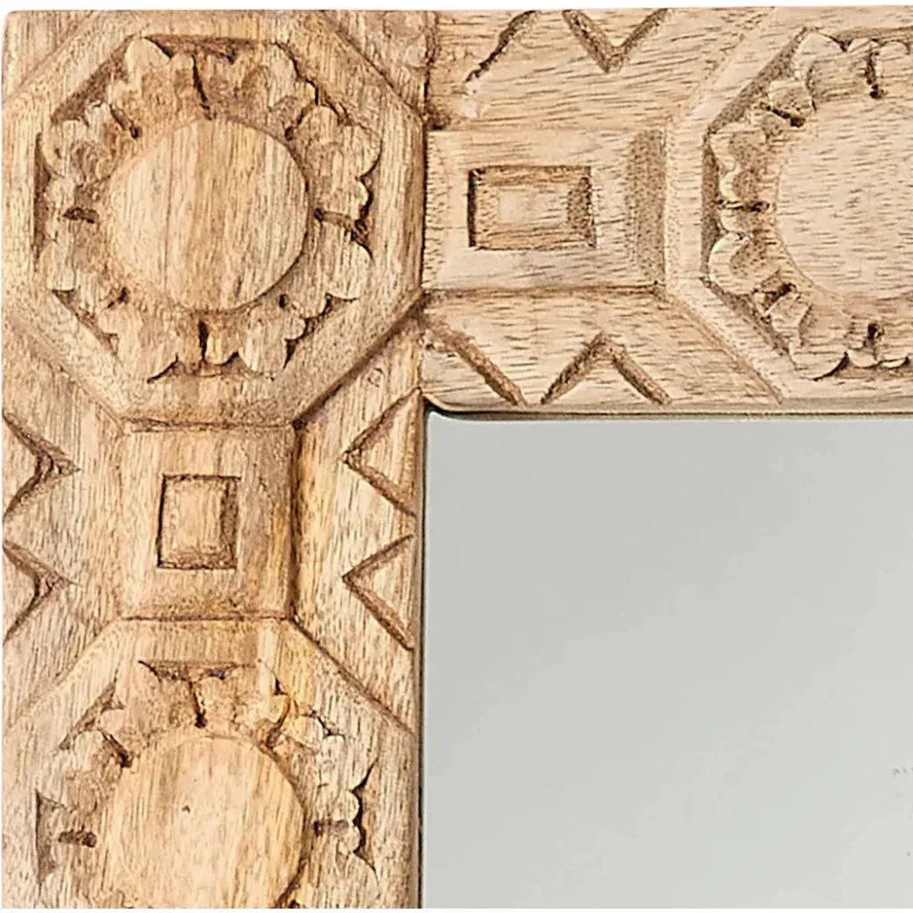 Relief Carved Rectangle Mirror - LOOMLAN - Jamie Young - Wall Mirrors