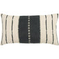Remi Stripe Gray Lumbar Pillow With Insert - LOOMLAN - LOOMLAN - Throw Pillows